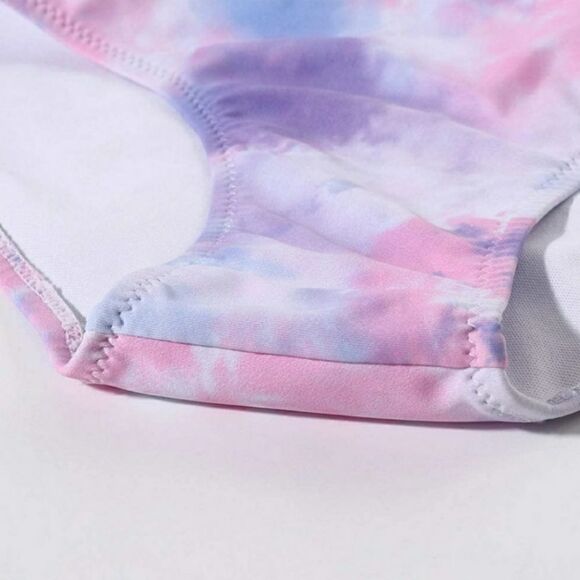 Pastel Tie Dye Criss Cross Bikini 2 Piece Swimsuit - Picture 7 of 8